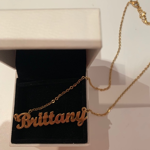 Brittany Gold Name Necklace - Picture 1 of 2